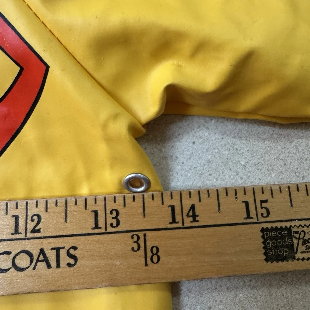 Vintage Fabil DC Comics Superman Graphic Hooded Zip Rain Coat Yellow Youth 2T
